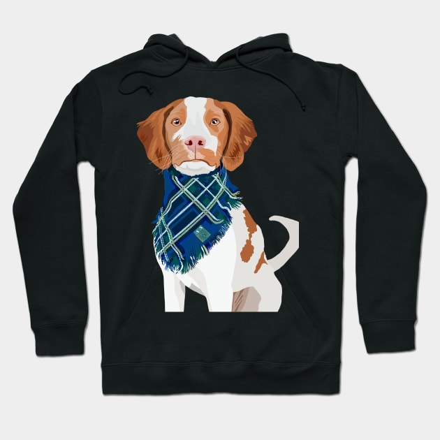 Brittany Spaniel Dog Hoodie by quirkyandkind